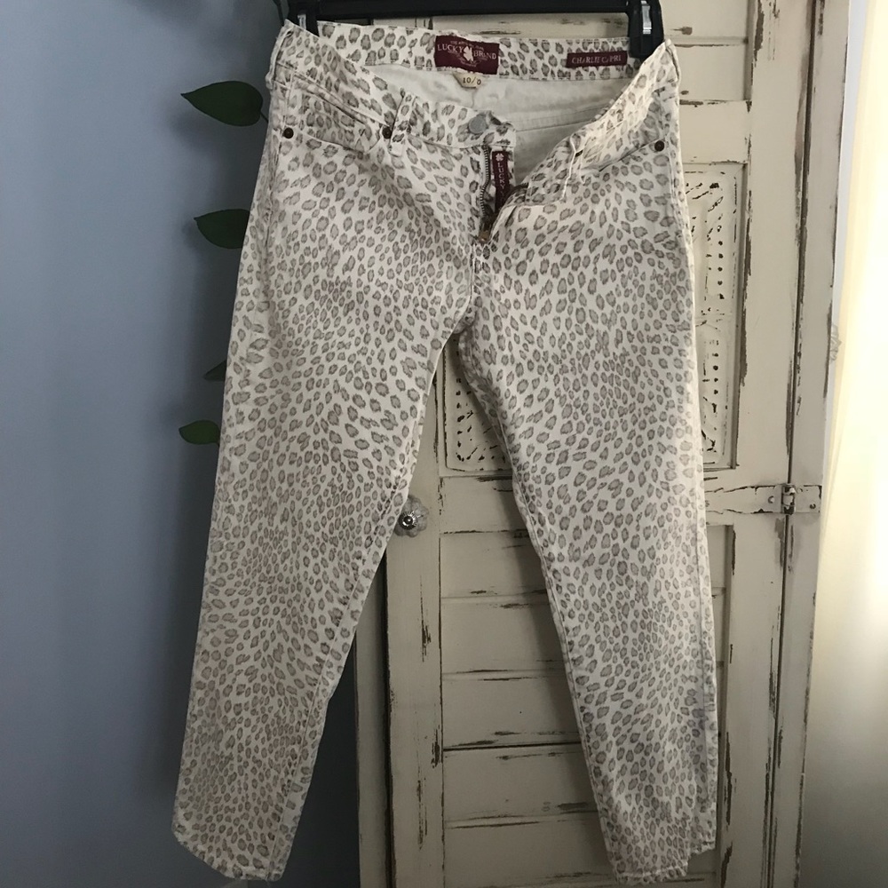 Lucky Leopard Crop Jeans
